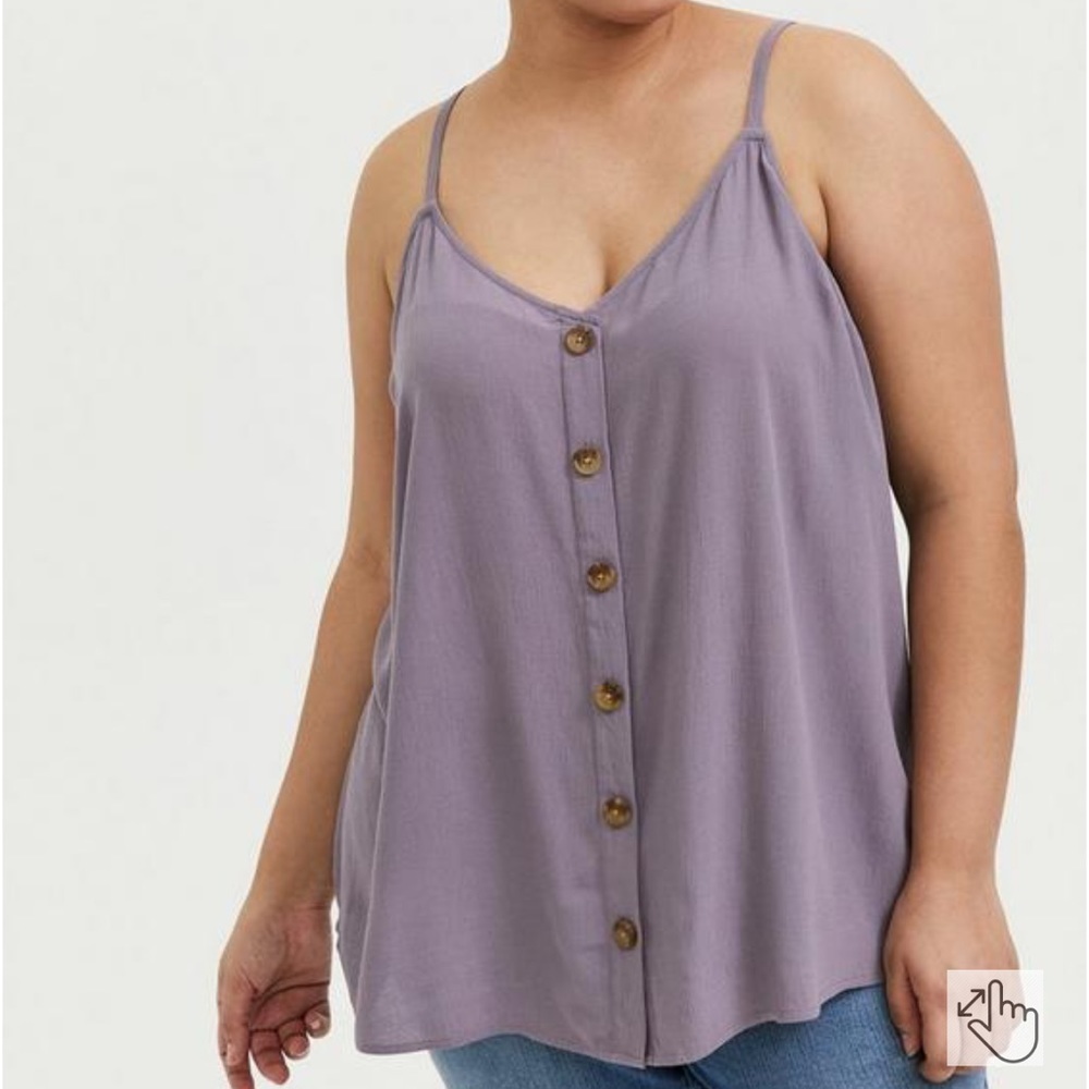Torrid Rayon Crepe Button-Front Cami